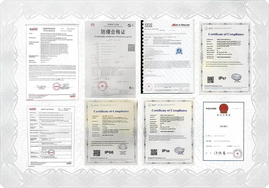 凱偉電氣在制造行業(yè)獲得的榮譽--防爆產(chǎn)品